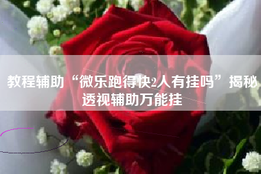 教程辅助“微乐跑得快2人有挂吗	”揭秘透视辅助万能挂